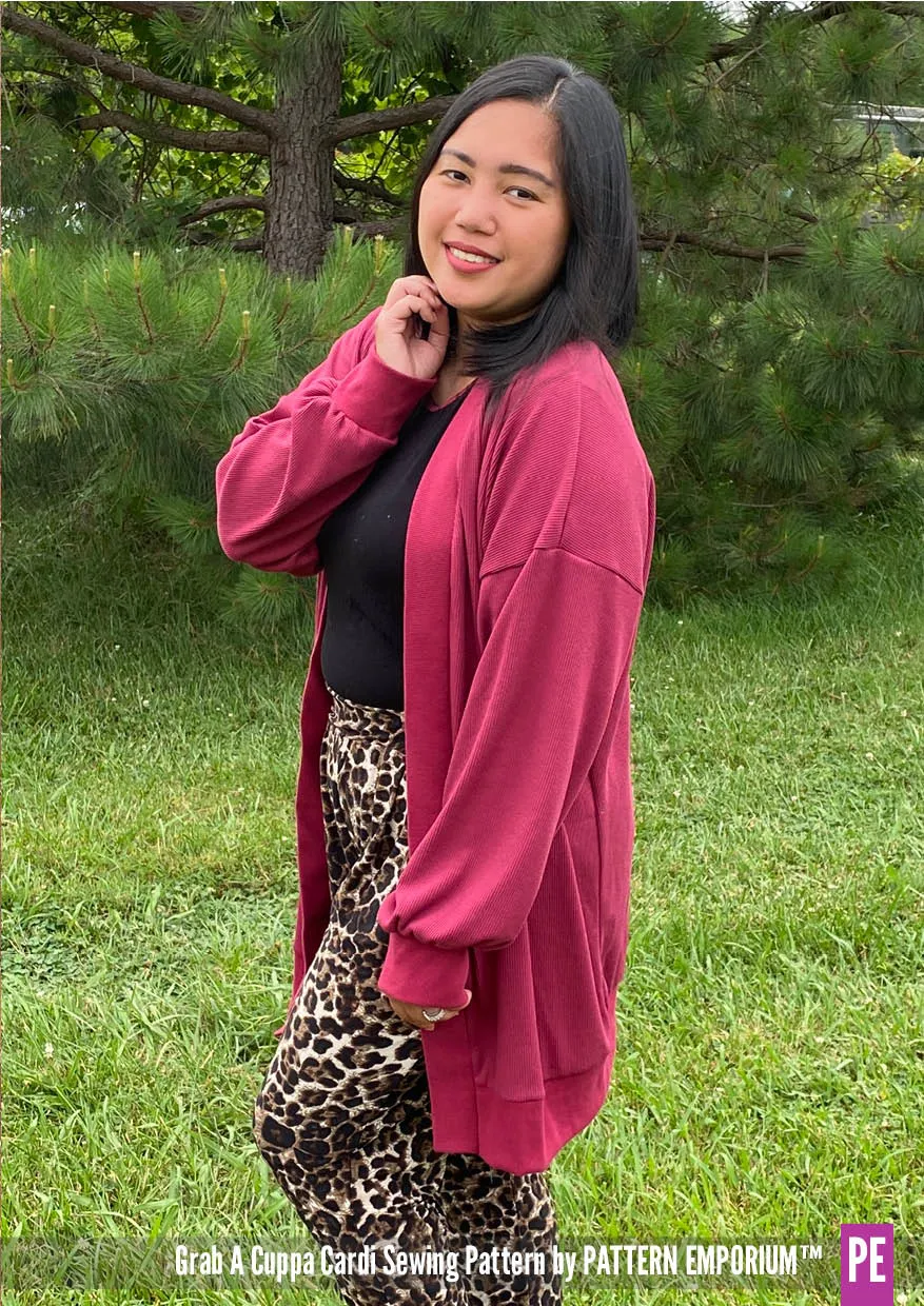 Grab A Cuppa Cardi | Oversized Cardi Sewing Pattern