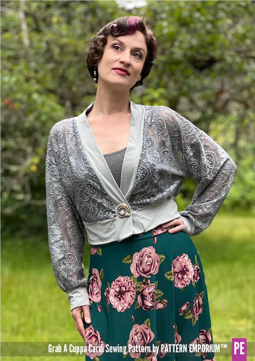 Grab A Cuppa Cardi | Oversized Cardi Sewing Pattern