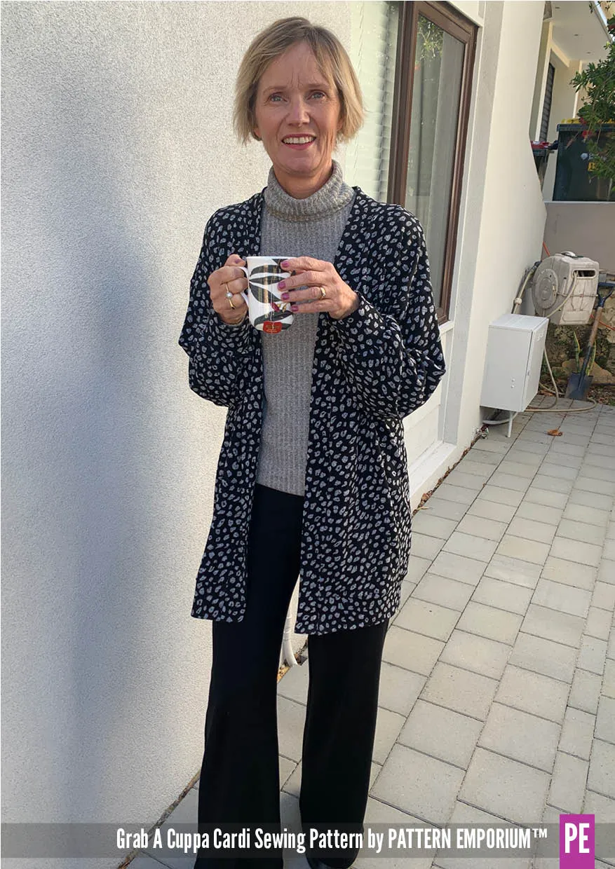 Grab A Cuppa Cardi | Oversized Cardi Sewing Pattern