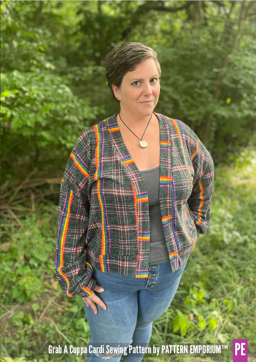 Grab A Cuppa Cardi | Oversized Cardi Sewing Pattern