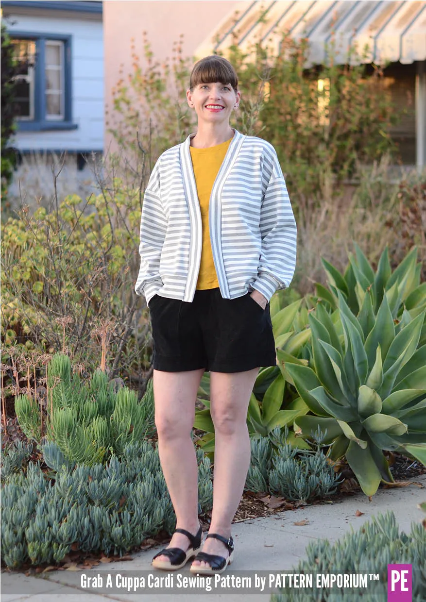 Grab A Cuppa Cardi | Oversized Cardi Sewing Pattern