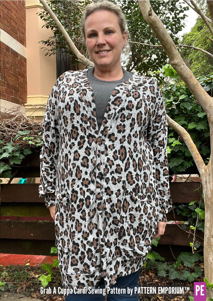 Grab A Cuppa Cardi | Oversized Cardi Sewing Pattern