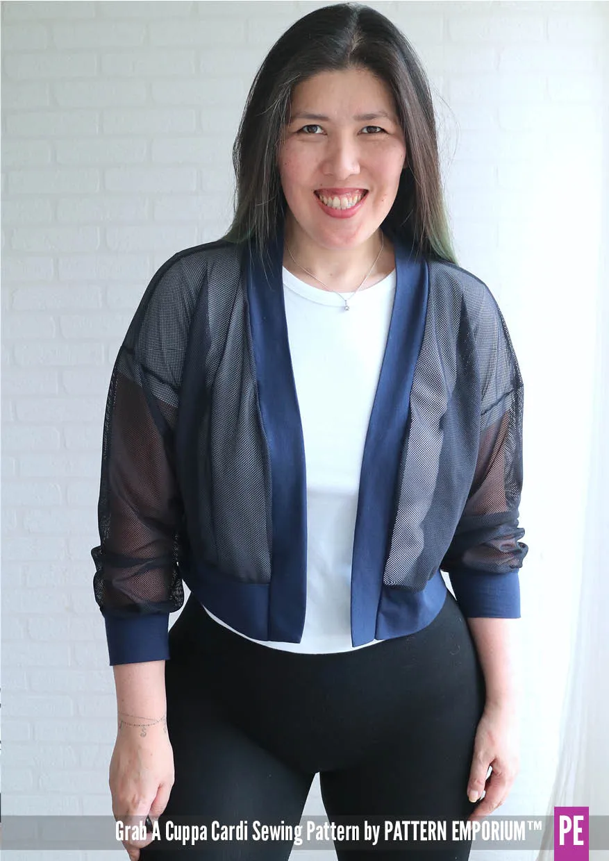 Grab A Cuppa Cardi | Oversized Cardi Sewing Pattern