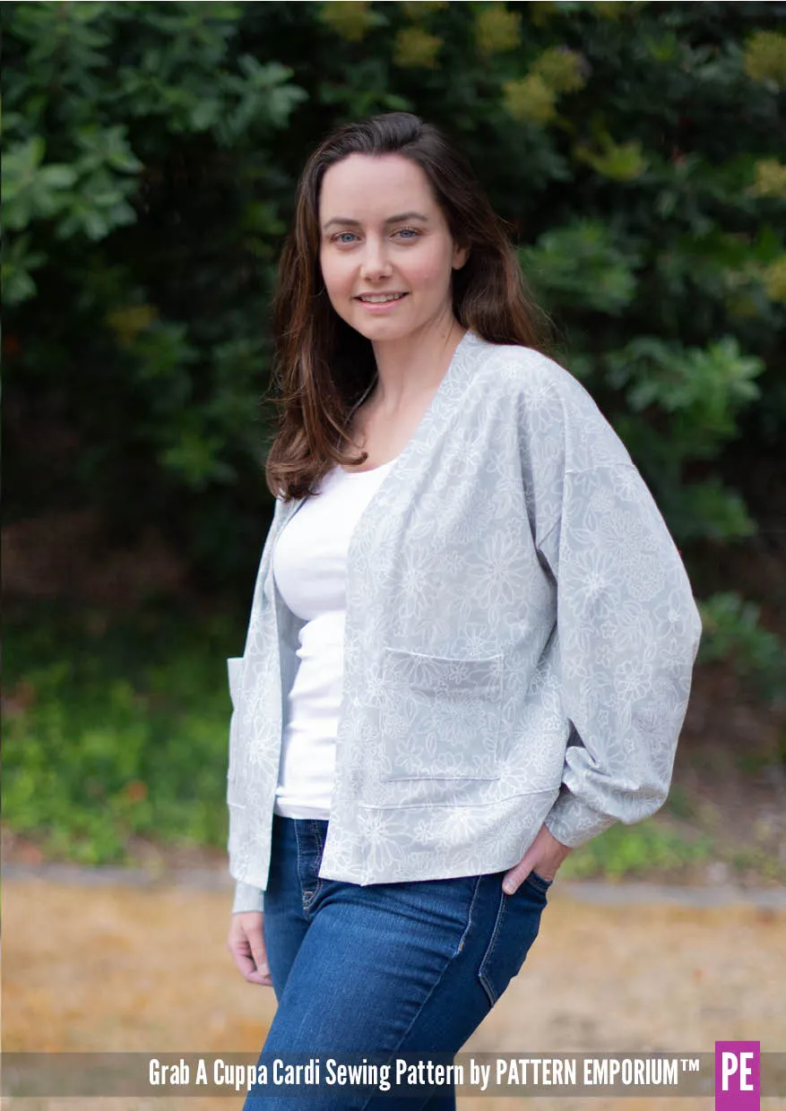 Grab A Cuppa Cardi | Oversized Cardi Sewing Pattern