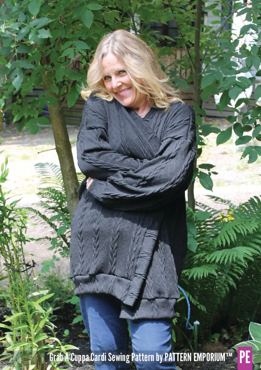 Grab A Cuppa Cardi | Oversized Cardi Sewing Pattern