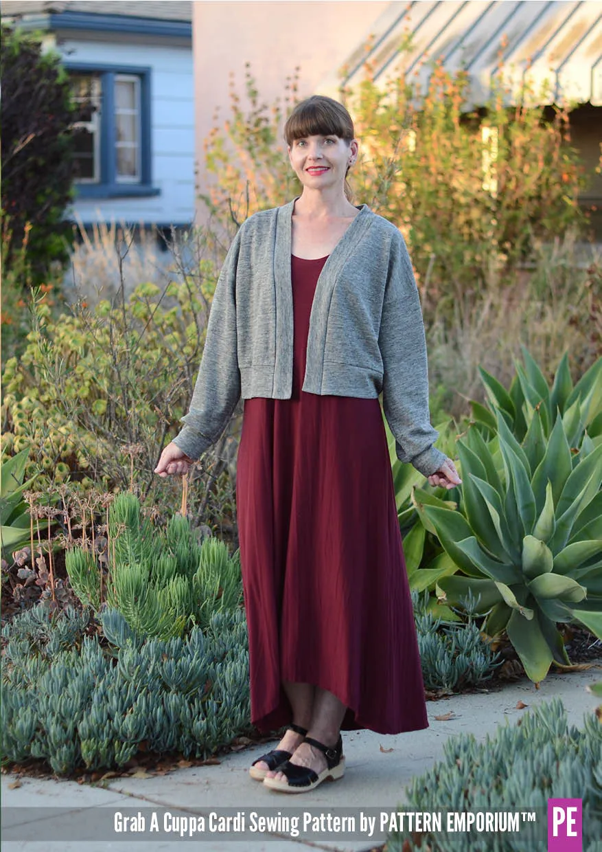 Grab A Cuppa Cardi | Oversized Cardi Sewing Pattern