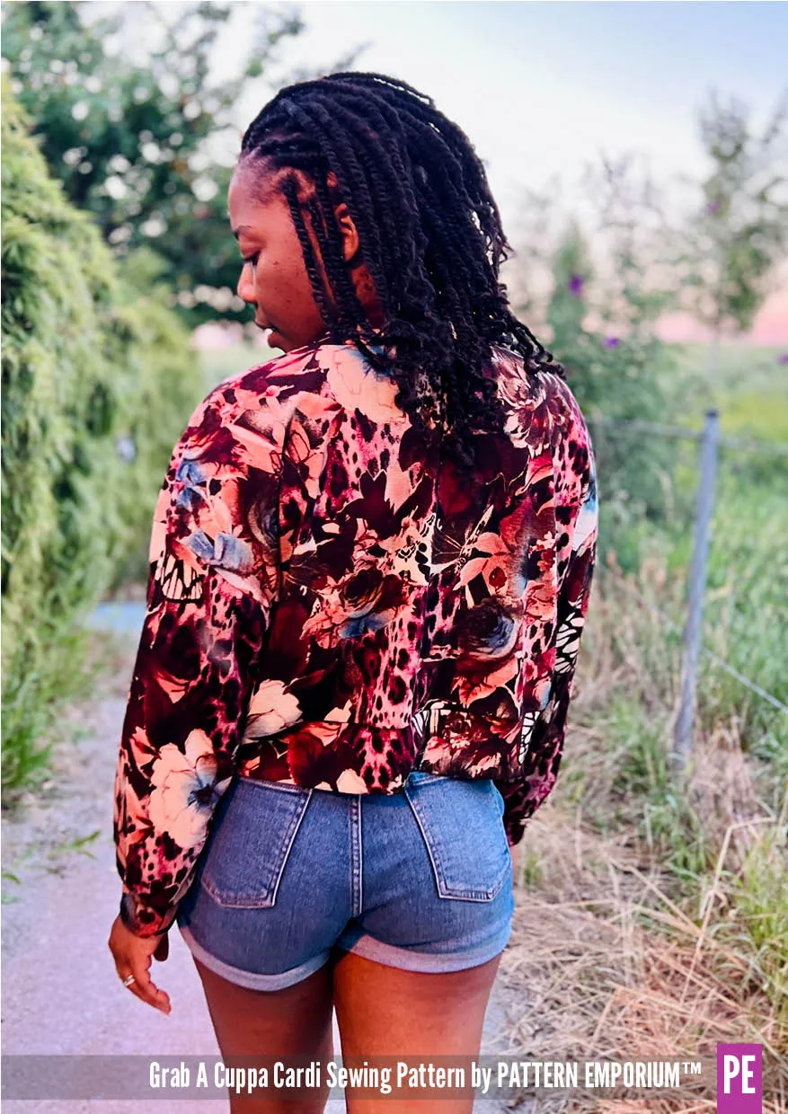 Grab A Cuppa Cardi | Oversized Cardi Sewing Pattern