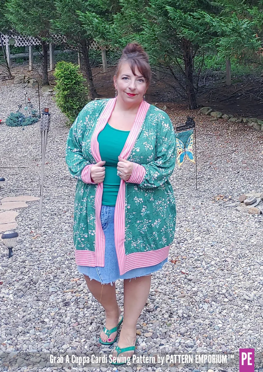 Grab A Cuppa Cardi | Oversized Cardi Sewing Pattern