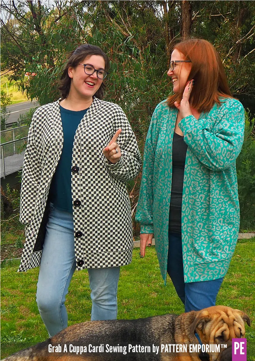Grab A Cuppa Cardi | Oversized Cardi Sewing Pattern