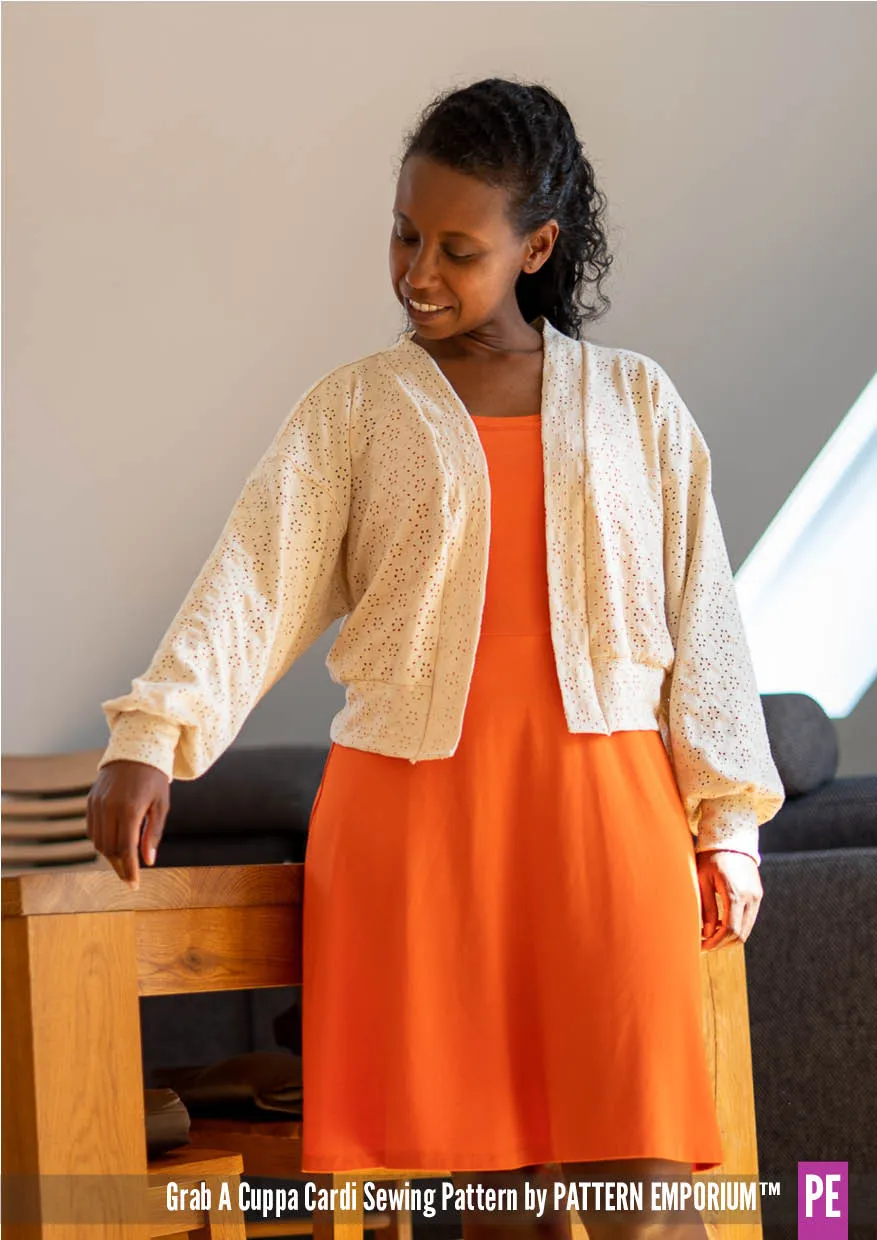Grab A Cuppa Cardi | Oversized Cardi Sewing Pattern