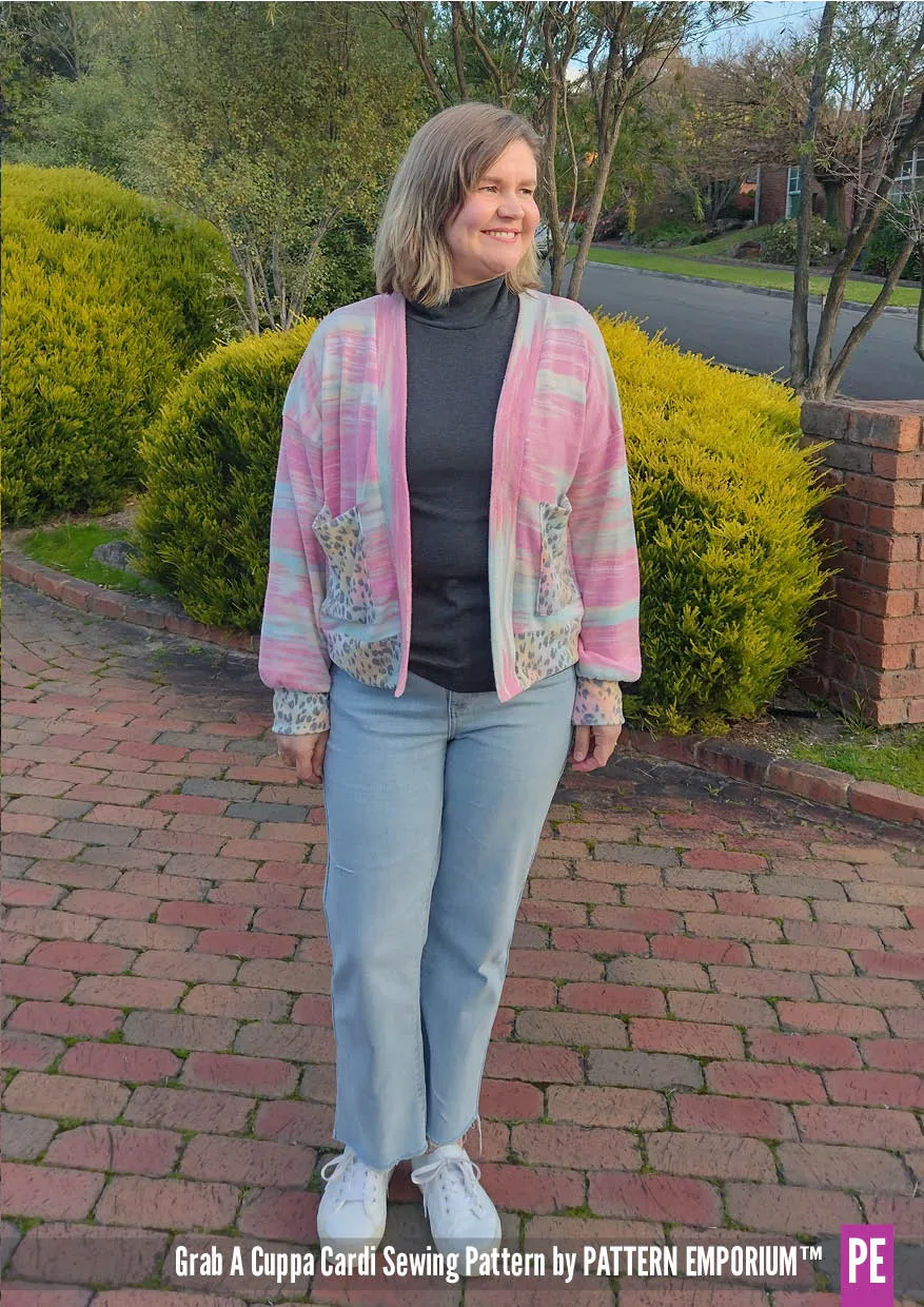 Grab A Cuppa Cardi | Oversized Cardi Sewing Pattern