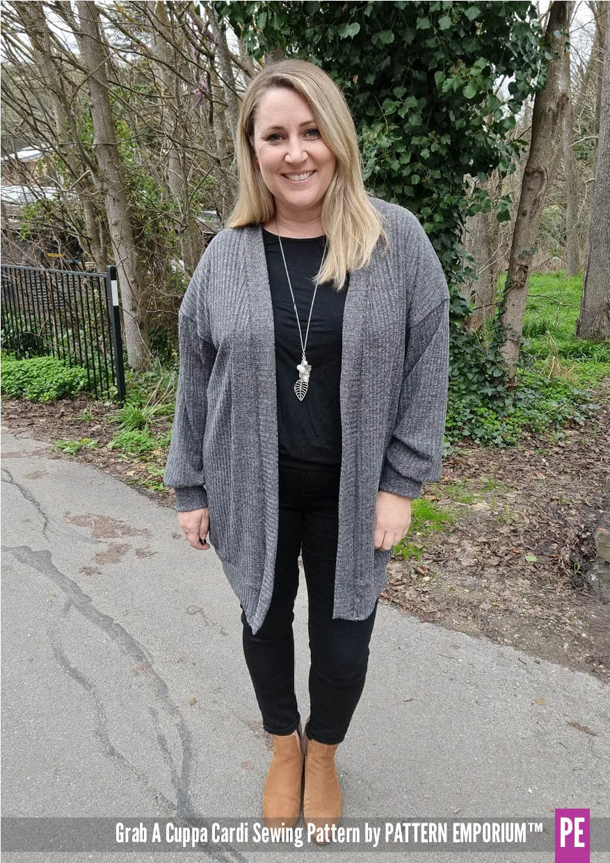 Grab A Cuppa Cardi | Oversized Cardi Sewing Pattern