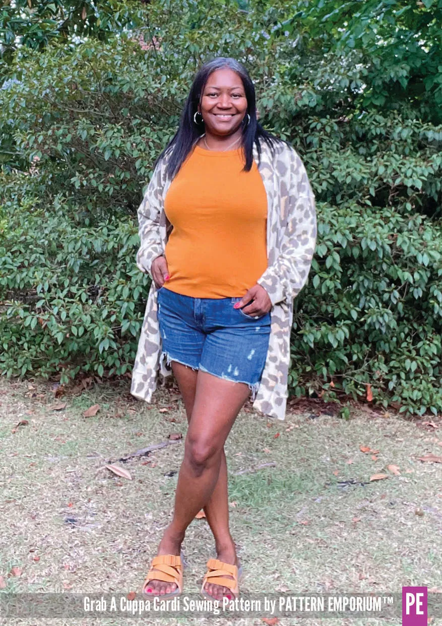 Grab A Cuppa Cardi | Oversized Cardi Sewing Pattern
