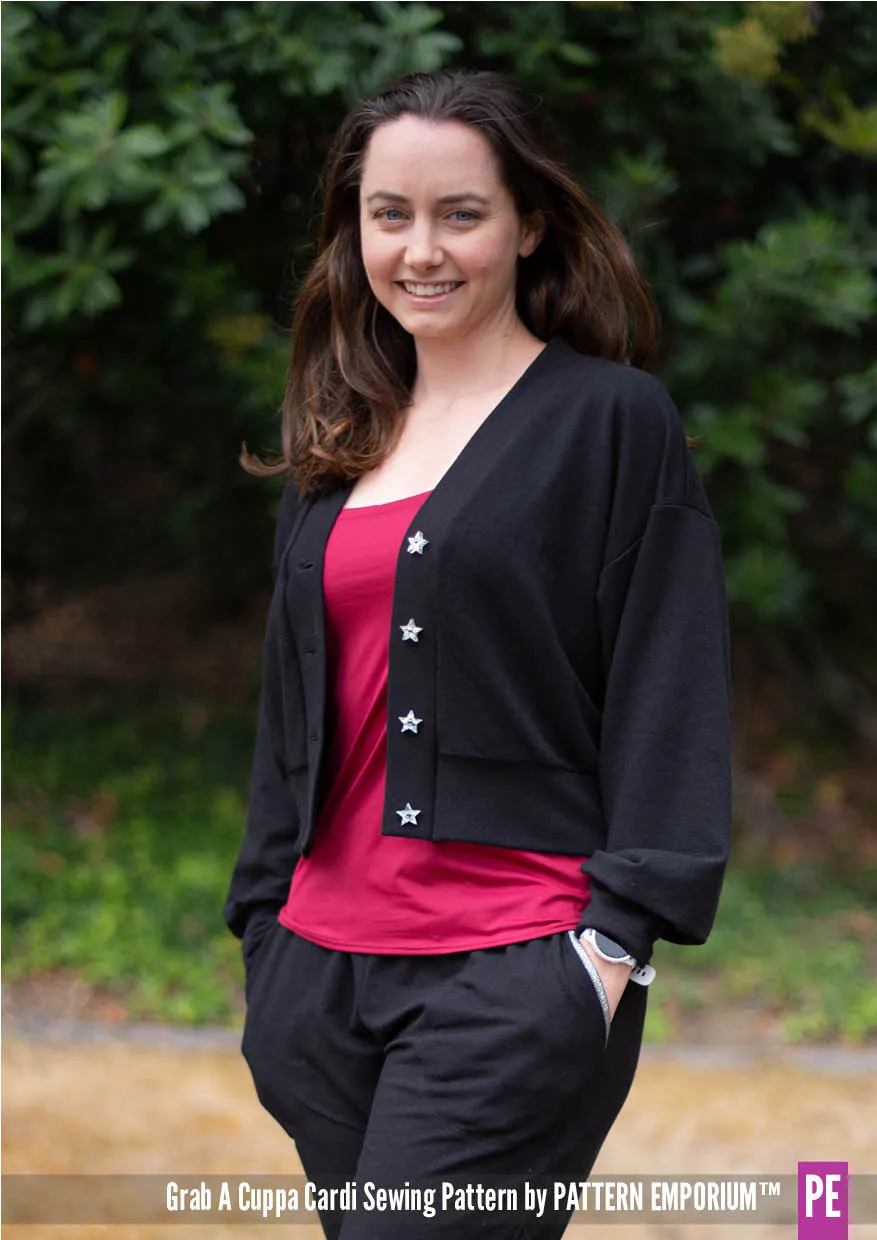 Grab A Cuppa Cardi | Oversized Cardi Sewing Pattern