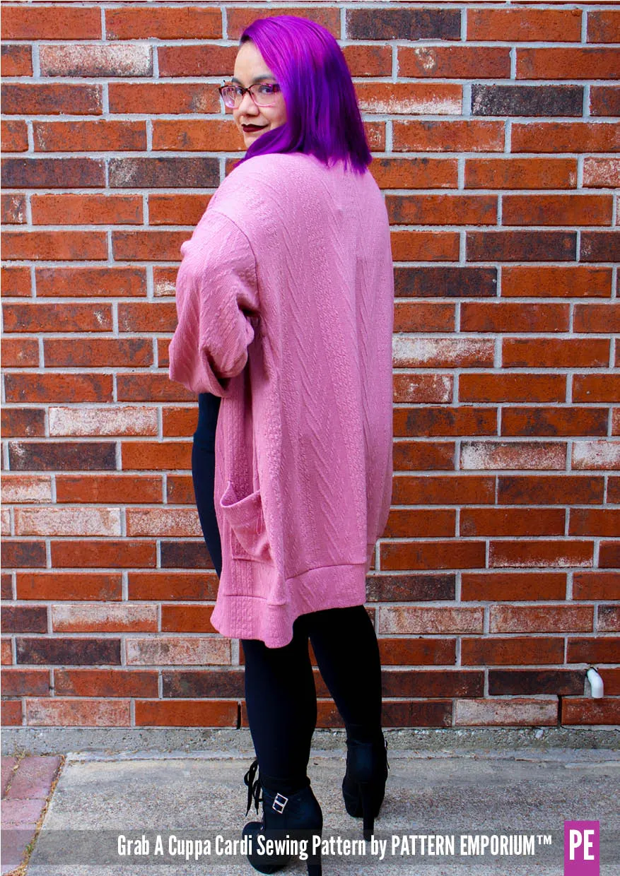 Grab A Cuppa Cardi | Oversized Cardi Sewing Pattern