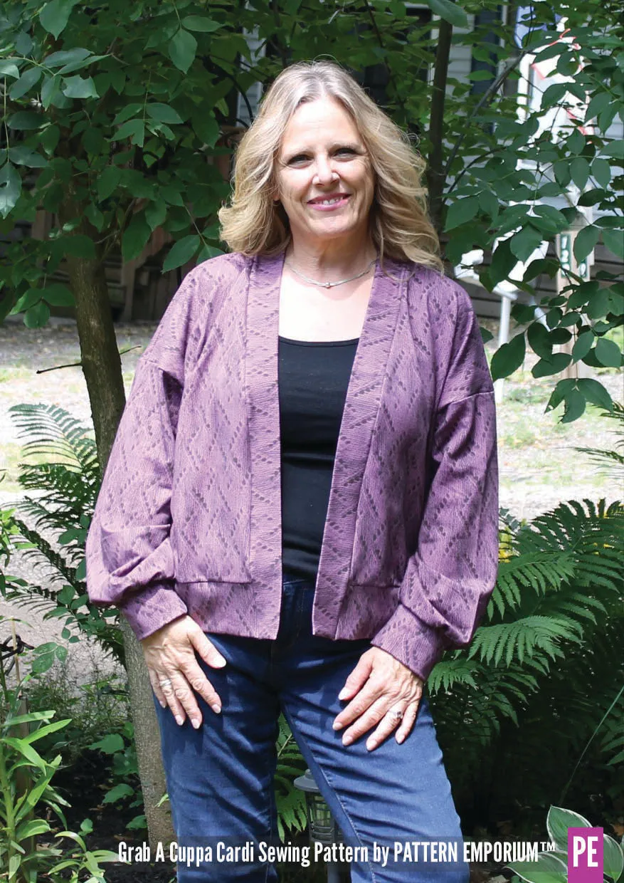 Grab A Cuppa Cardi | Oversized Cardi Sewing Pattern