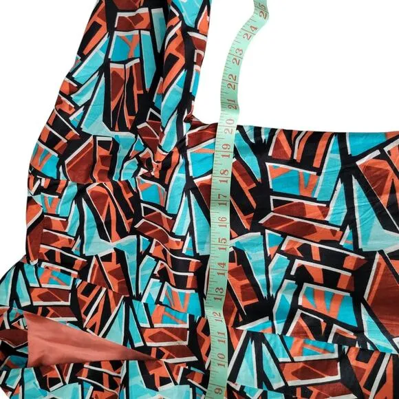 Graphic Geometrics Mid Century Mod Pink 60s Psychedelic Long Coat Handmade Teal