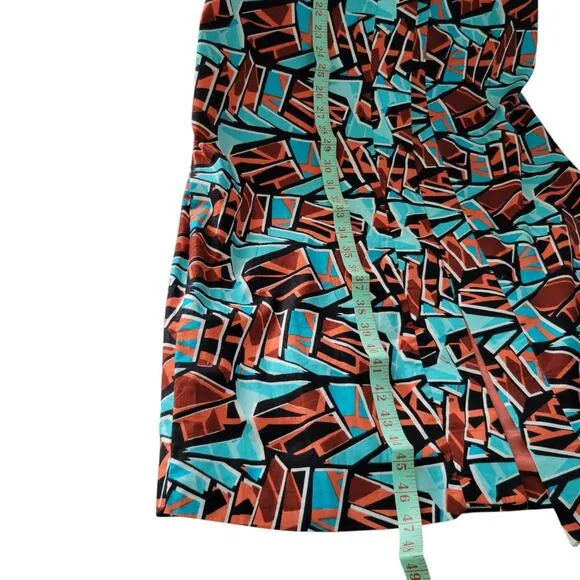 Graphic Geometrics Mid Century Mod Pink 60s Psychedelic Long Coat Handmade Teal