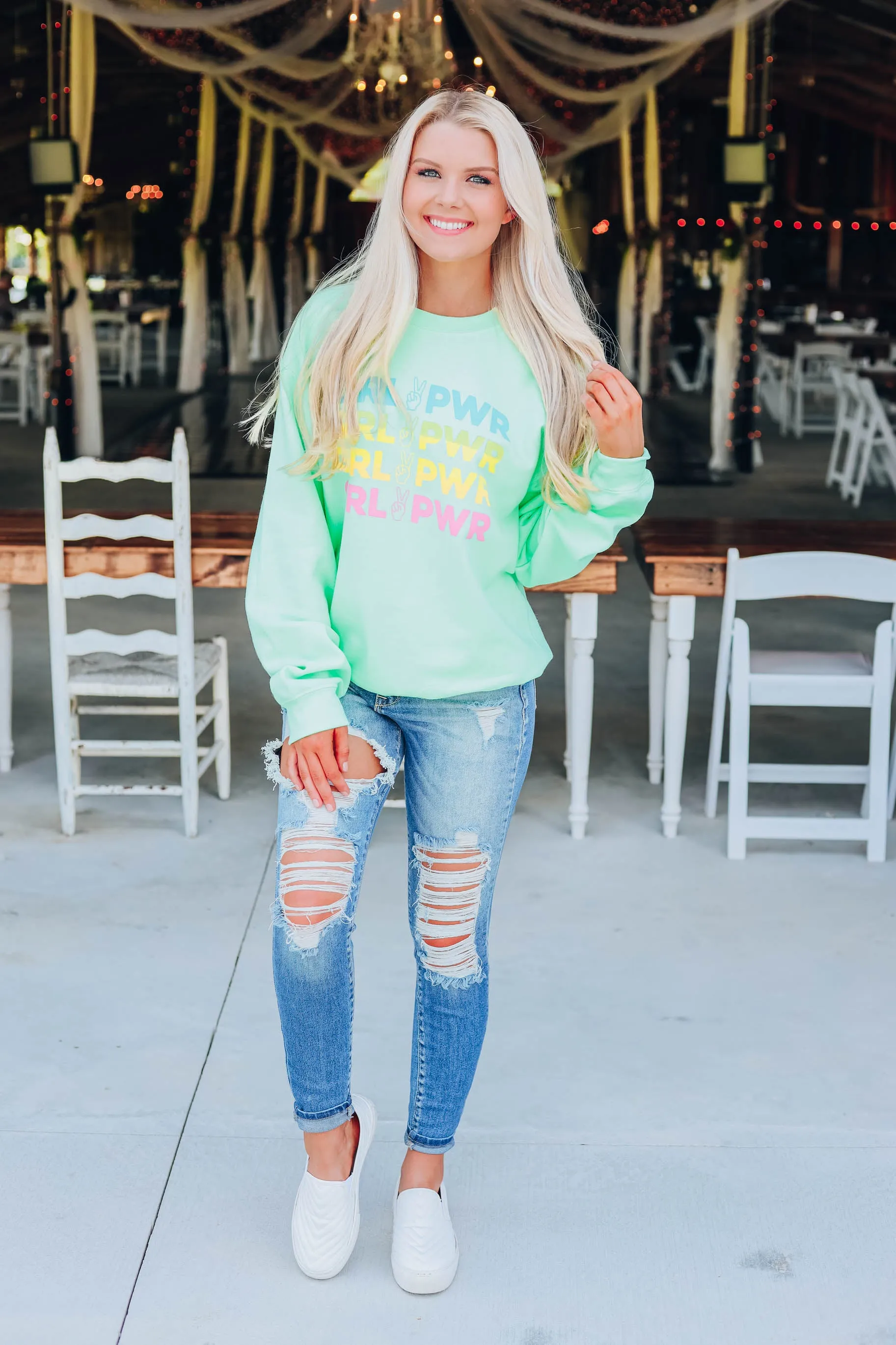 Grl Pwr Sweatshirt - Mint