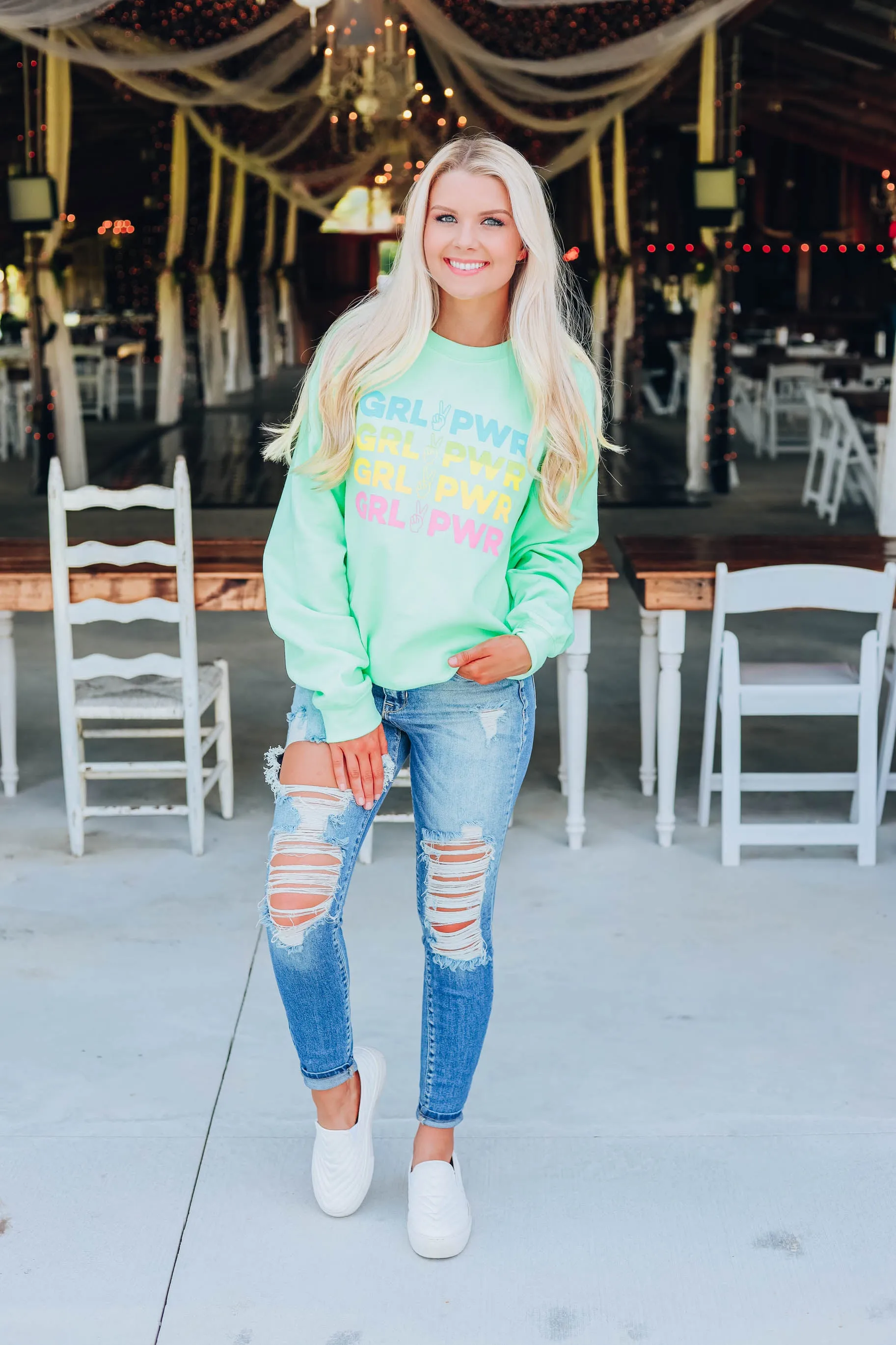 Grl Pwr Sweatshirt - Mint