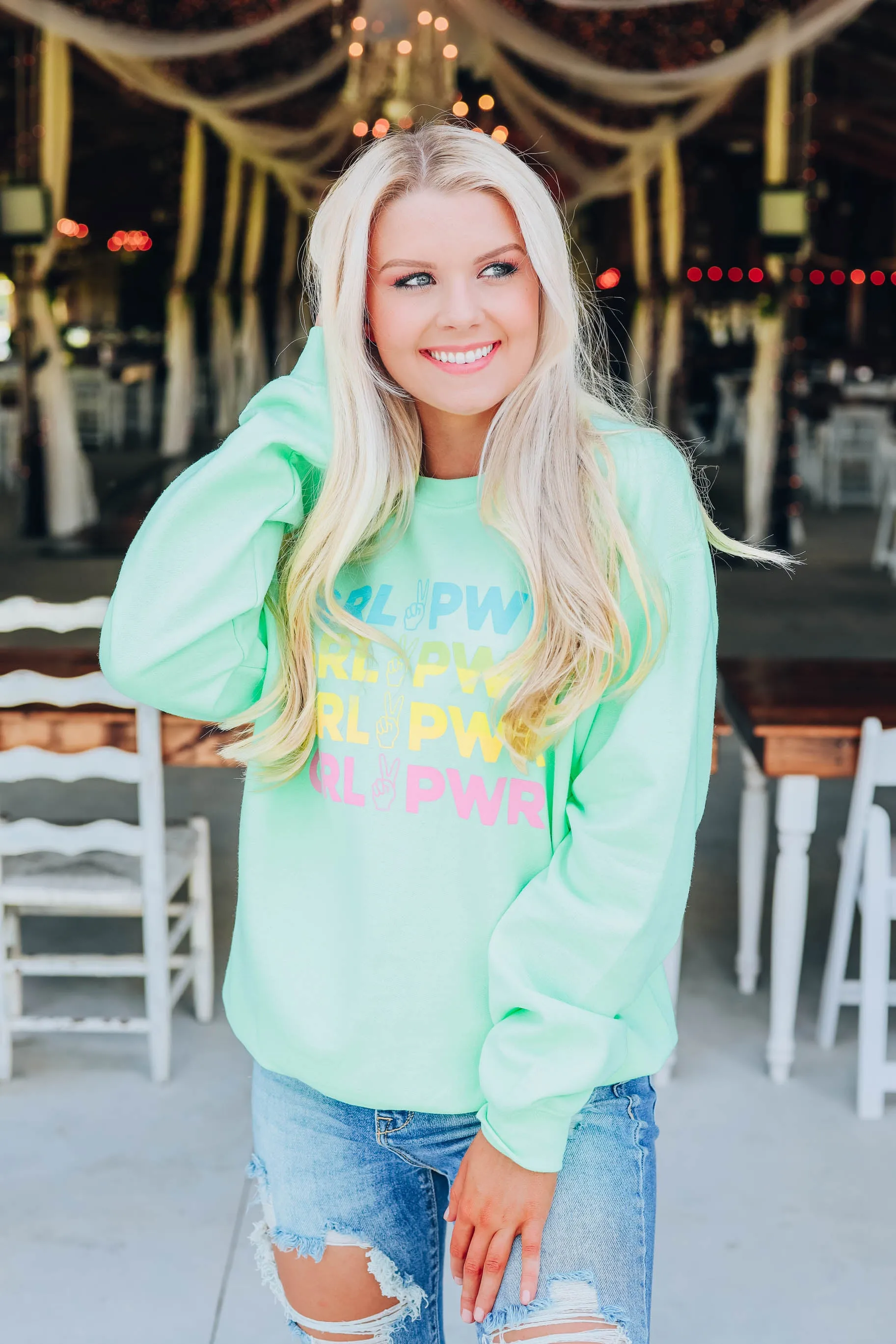Grl Pwr Sweatshirt - Mint