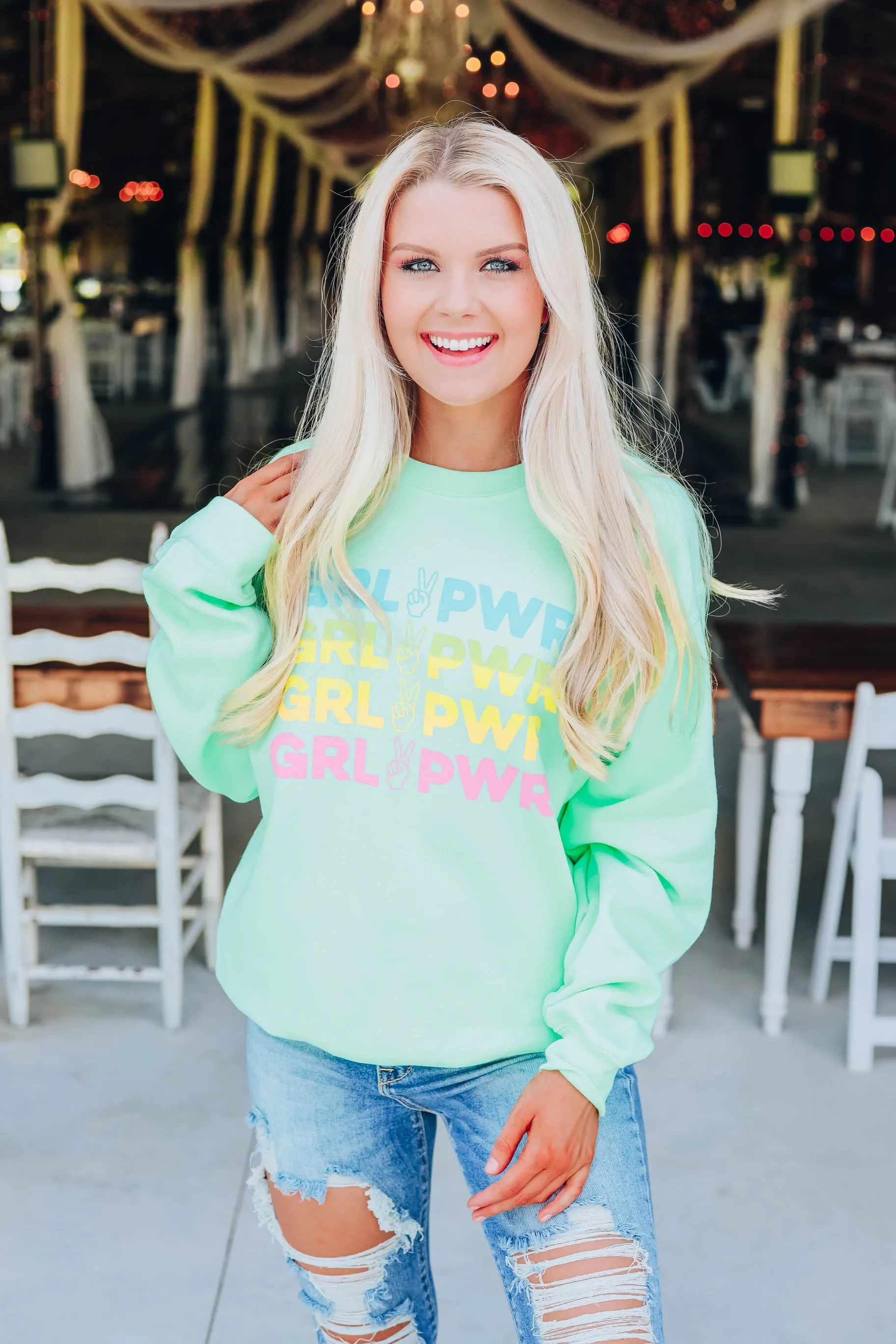 Grl Pwr Sweatshirt - Mint