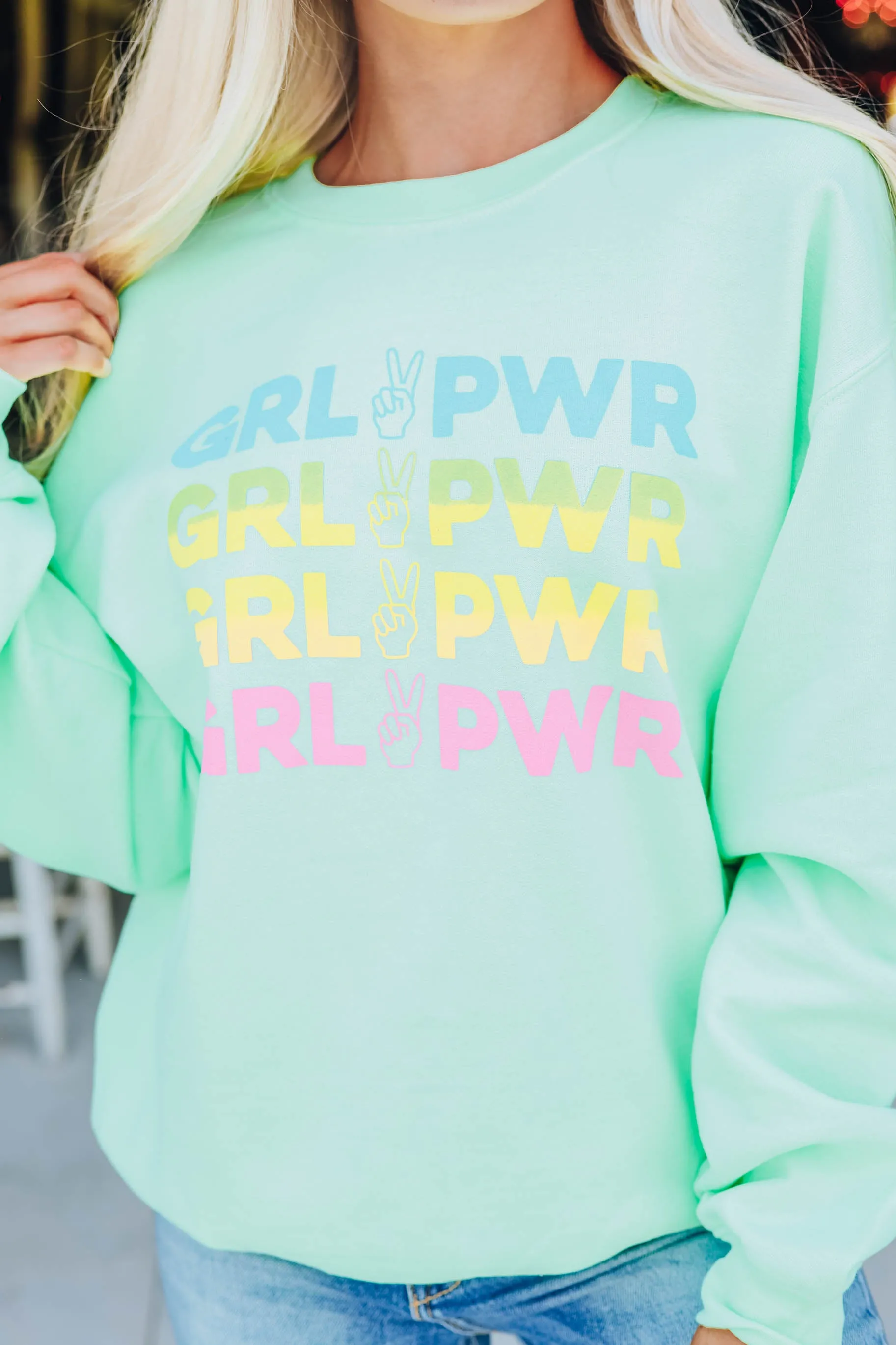 Grl Pwr Sweatshirt - Mint