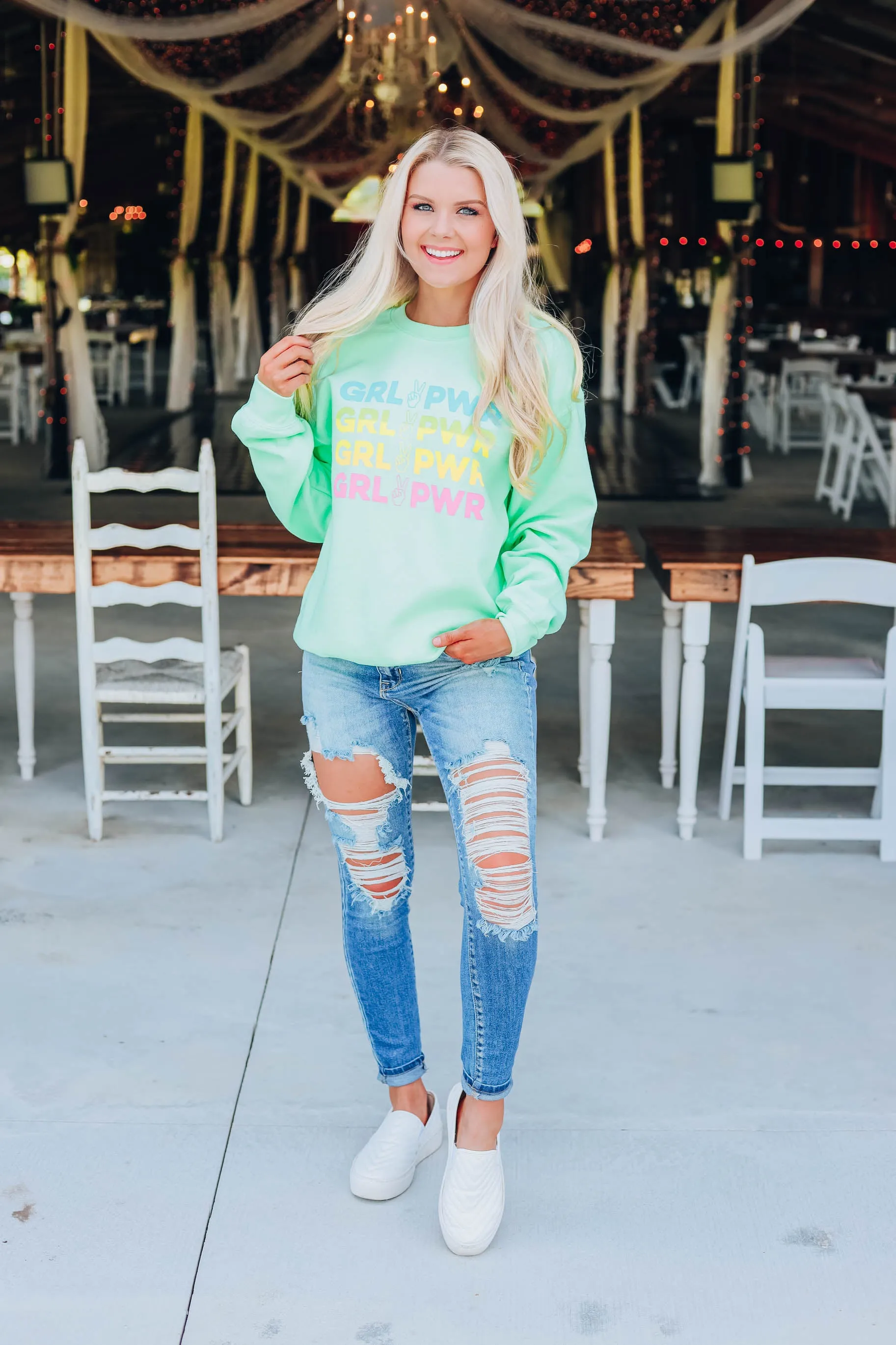 Grl Pwr Sweatshirt - Mint
