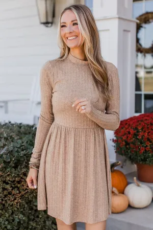 Growing Gratitude Knit Dress- Mocha