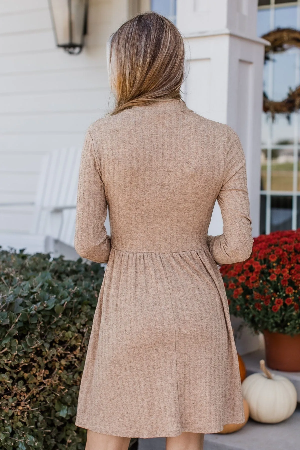 Growing Gratitude Knit Dress- Mocha