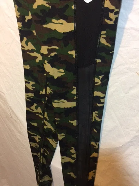 GU ISLANDER PALM CAMO MESH YOGA PANTS