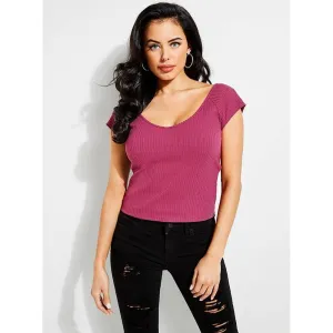 Guess Fox Rib Womens Short Sleeve Shirts