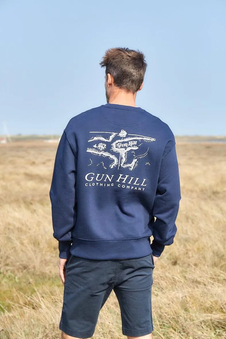 Gun Hill Mens Trowland Heavy Sweater Navy