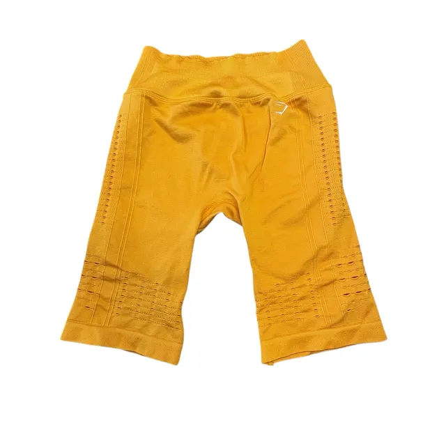 Gymshark Glow Seamless Yellow Shorts Women's Size XS