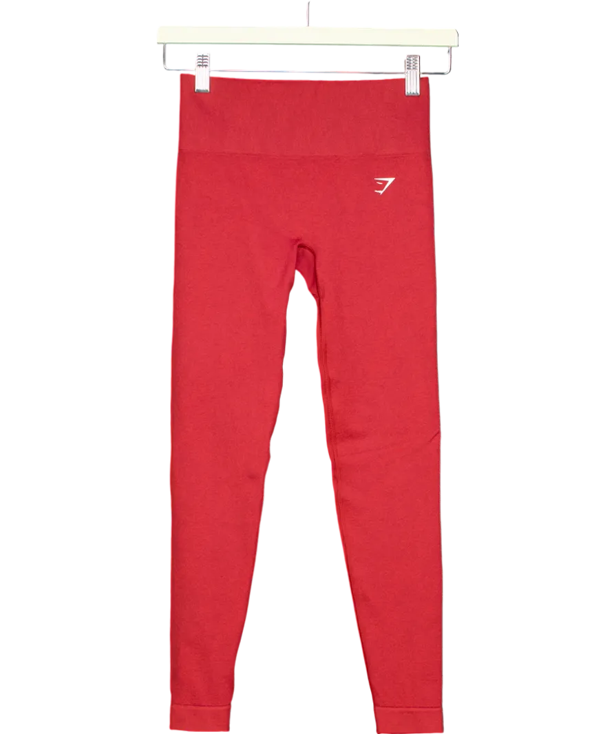 gymshark Red Adapt Fleck Seamless Leggings UK XS