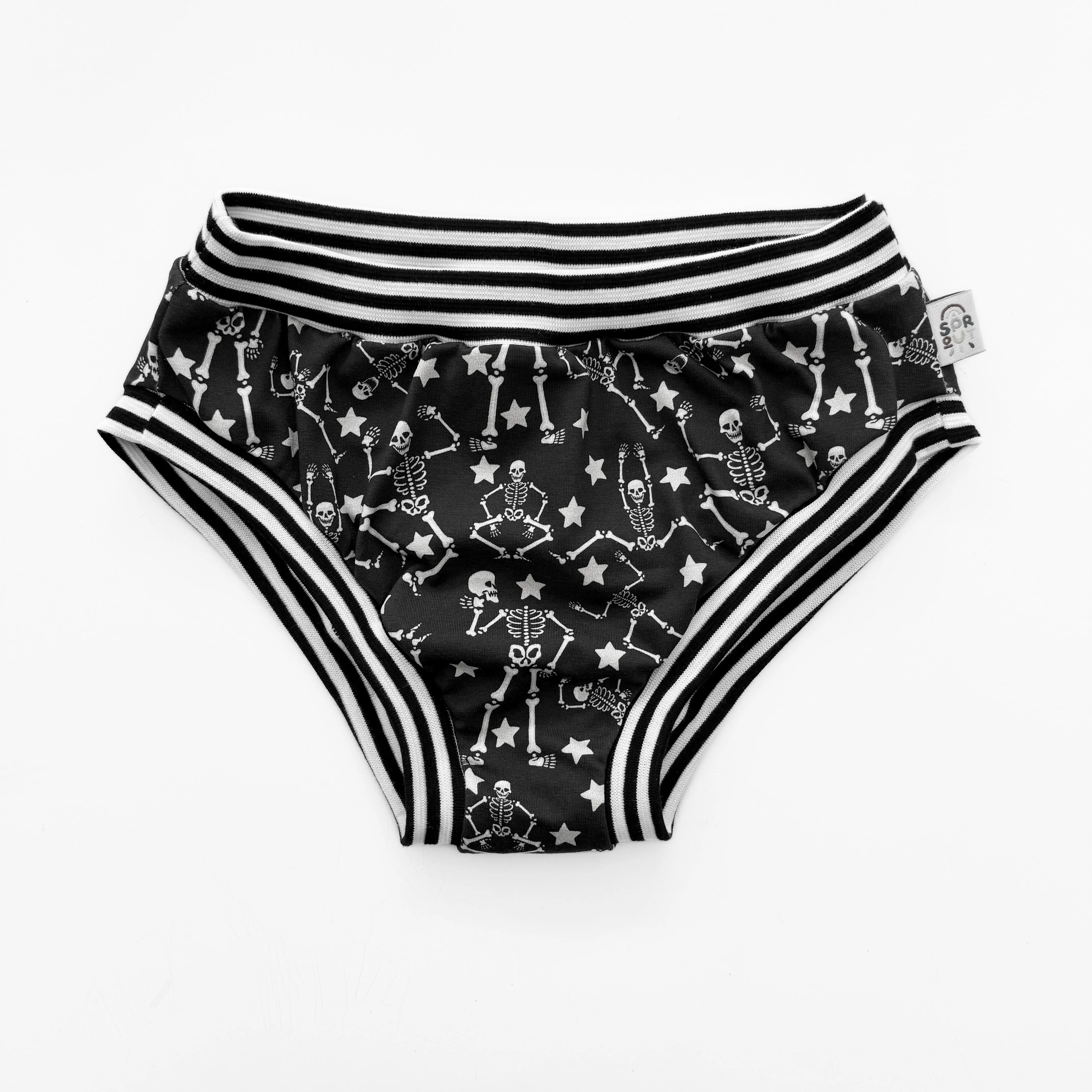 Halloween Skeleton Adult Pants | Women's Knickers | Organic Cotton Underwear