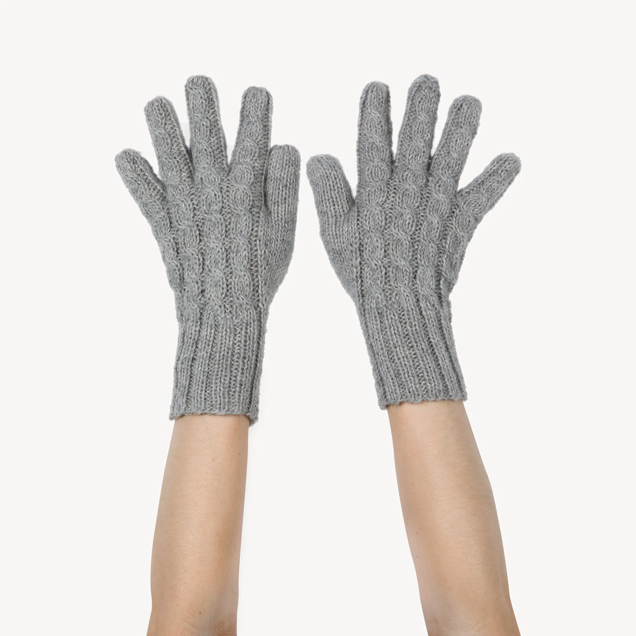 Hand-Knit Alpaca Gloves