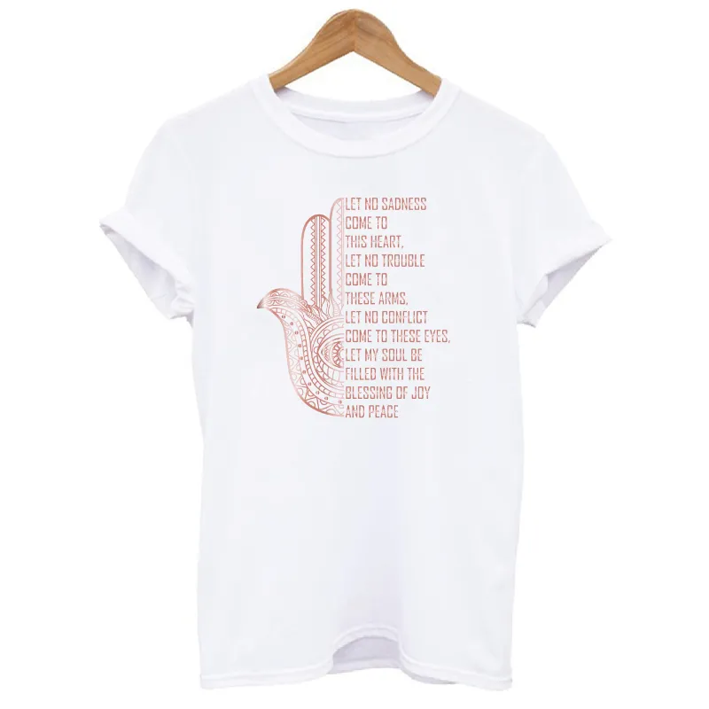 Hand of Fatima Inspirational Quote Women's T-shirt