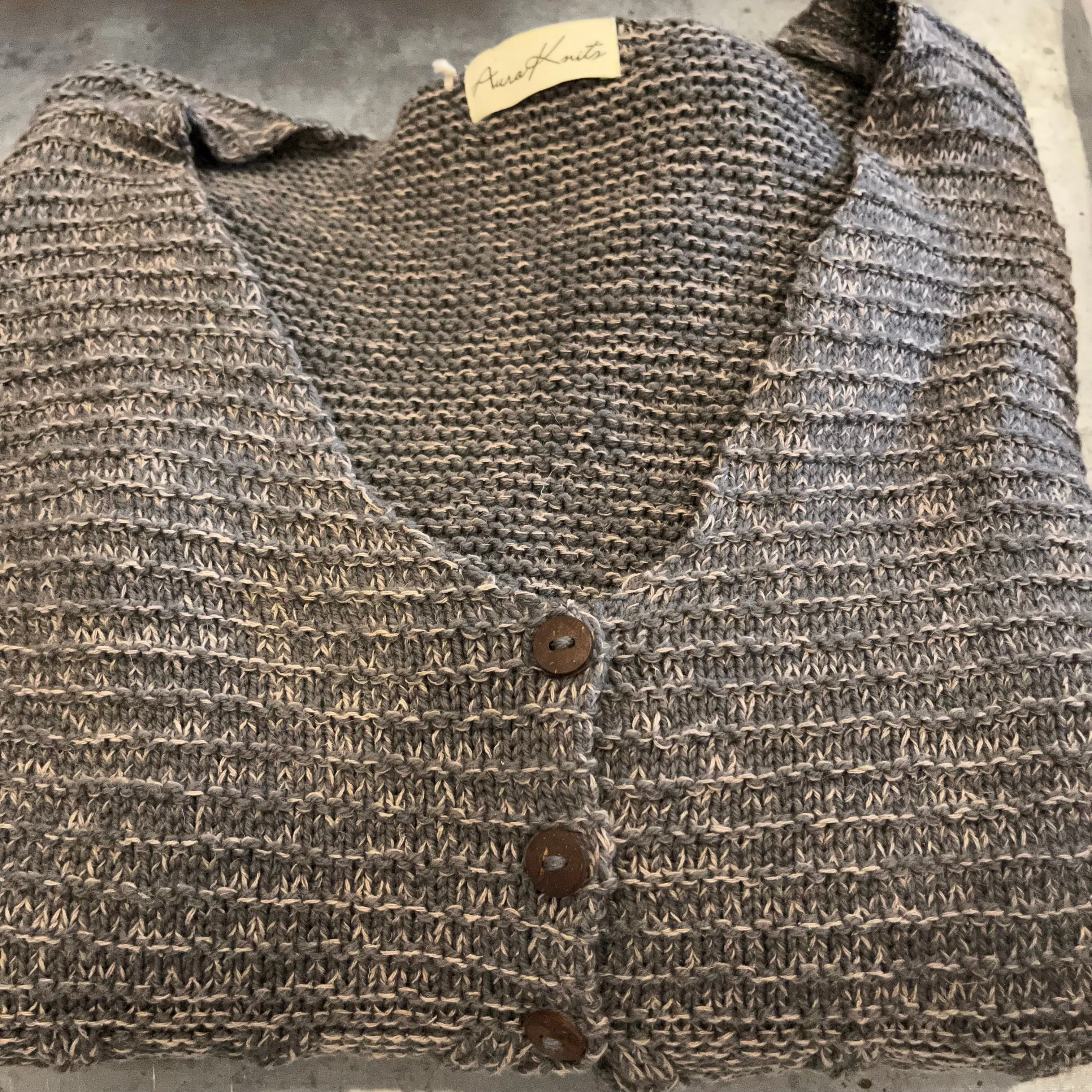 Handmade AuroKnits Three-Button Sweater - Patty