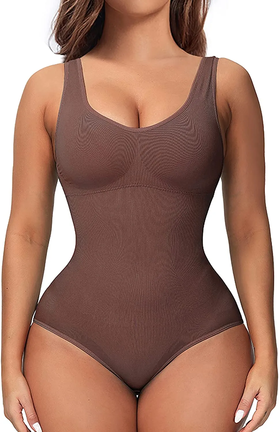 HANERDUN Women Slimming Tummy Control Shapewear Bodysuit Seamless Waist Trainer Vest Full Body Shaper