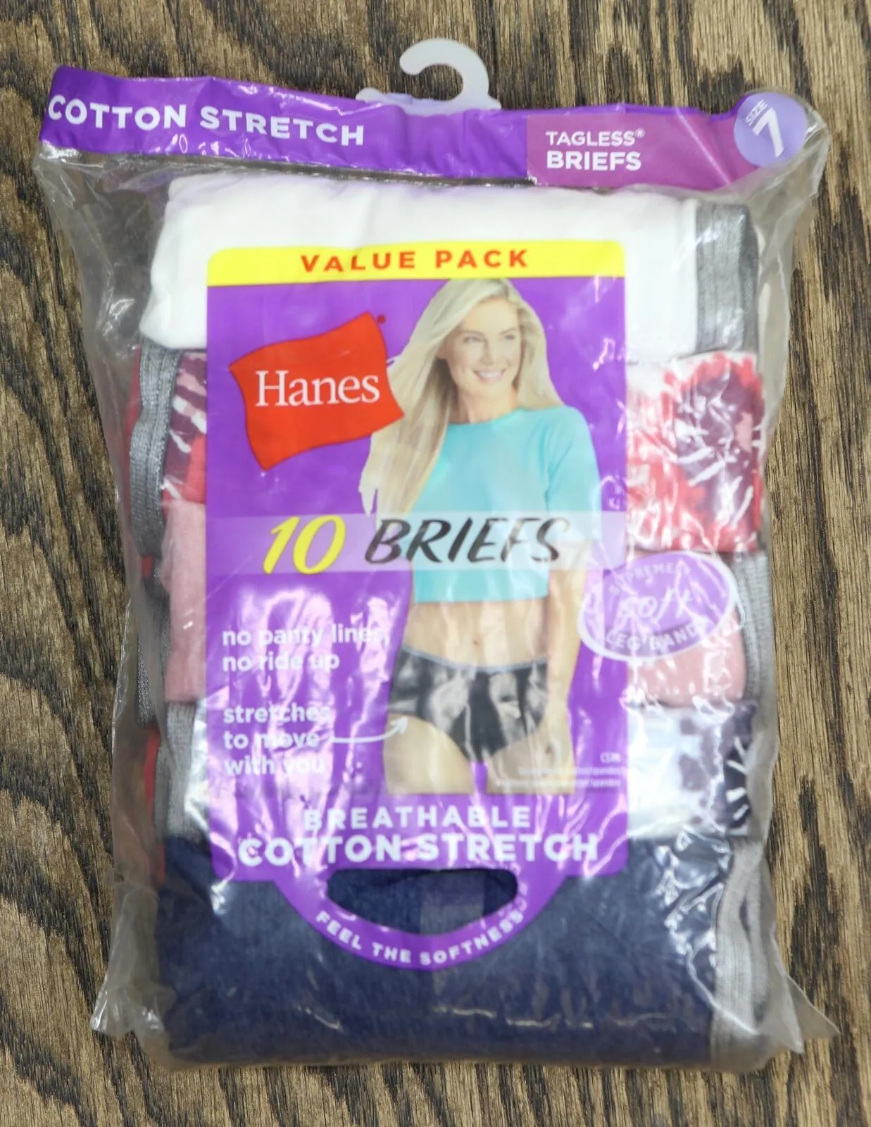 Hanes Women's 10pk Cool comfort Cotton Stretch Briefs Underwear