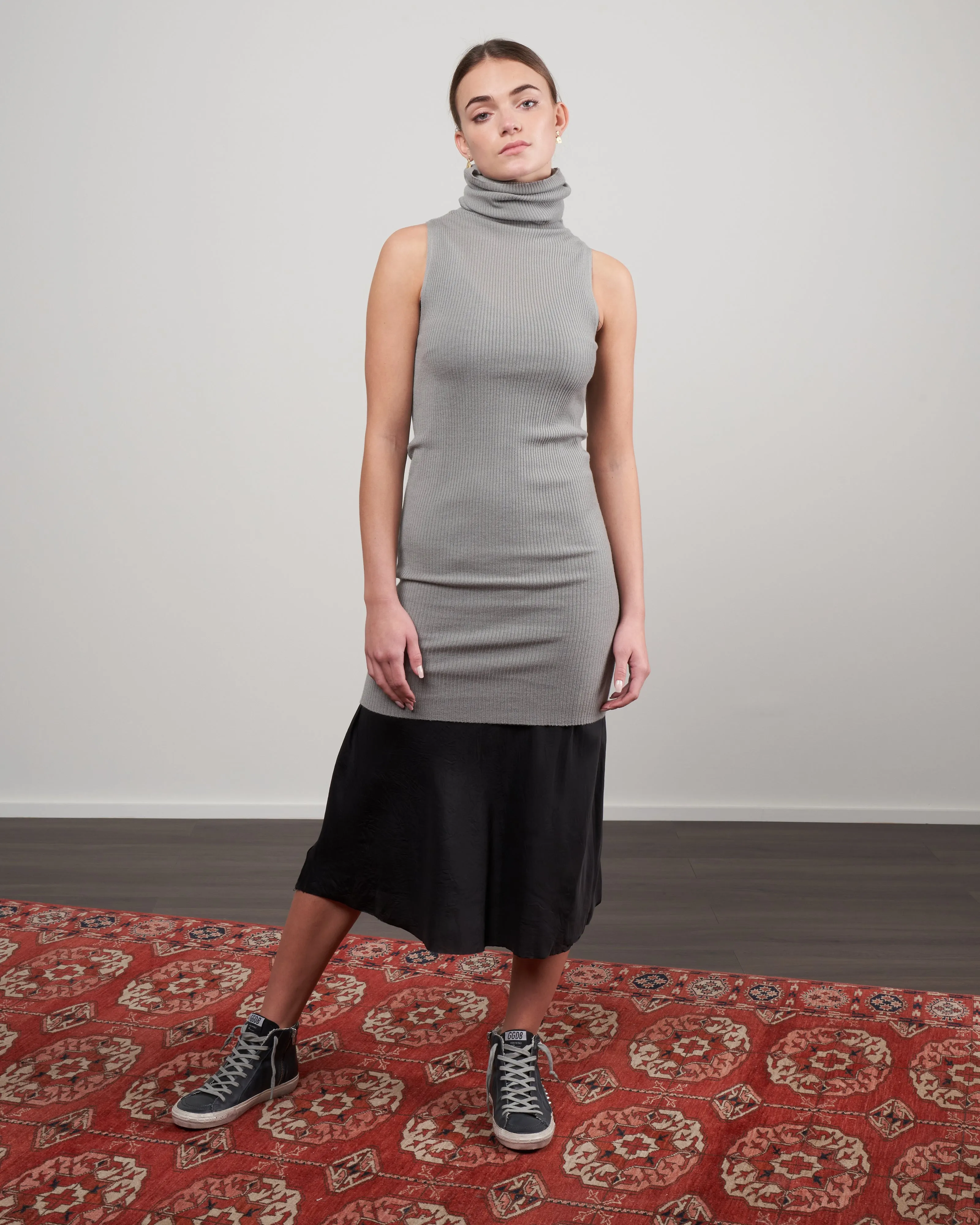 hannay turtleneck dress - sage