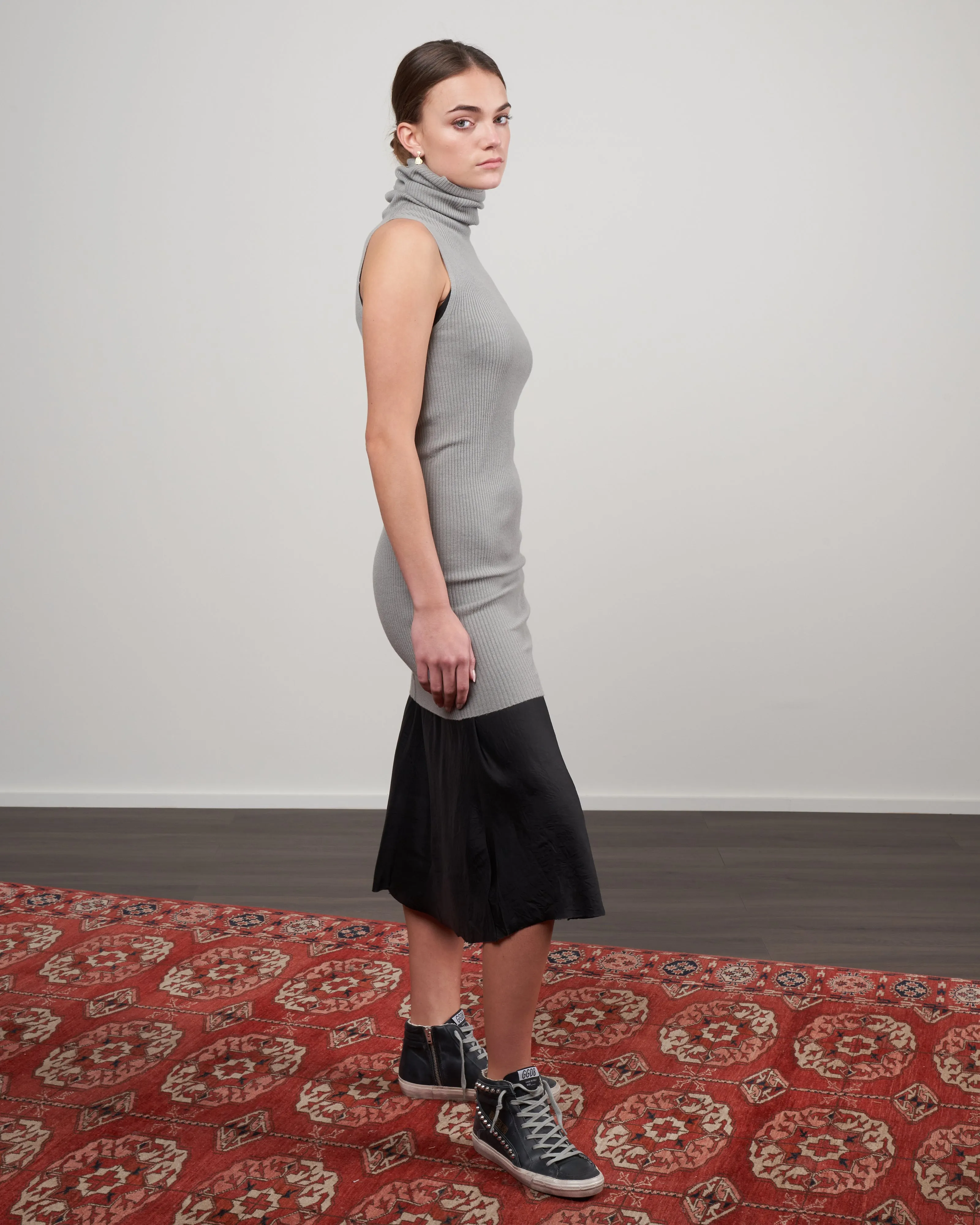 hannay turtleneck dress - sage