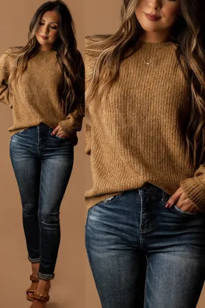 Happily Ever After Knit Sweater (Brown) | FINAL SALE