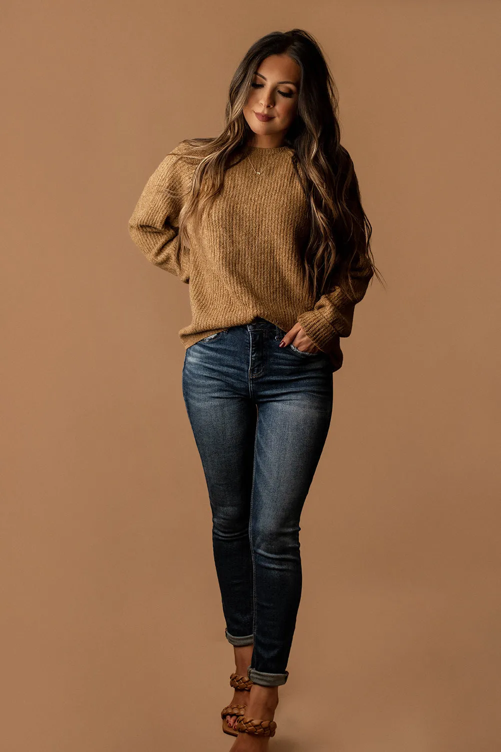 Happily Ever After Knit Sweater (Brown) | FINAL SALE