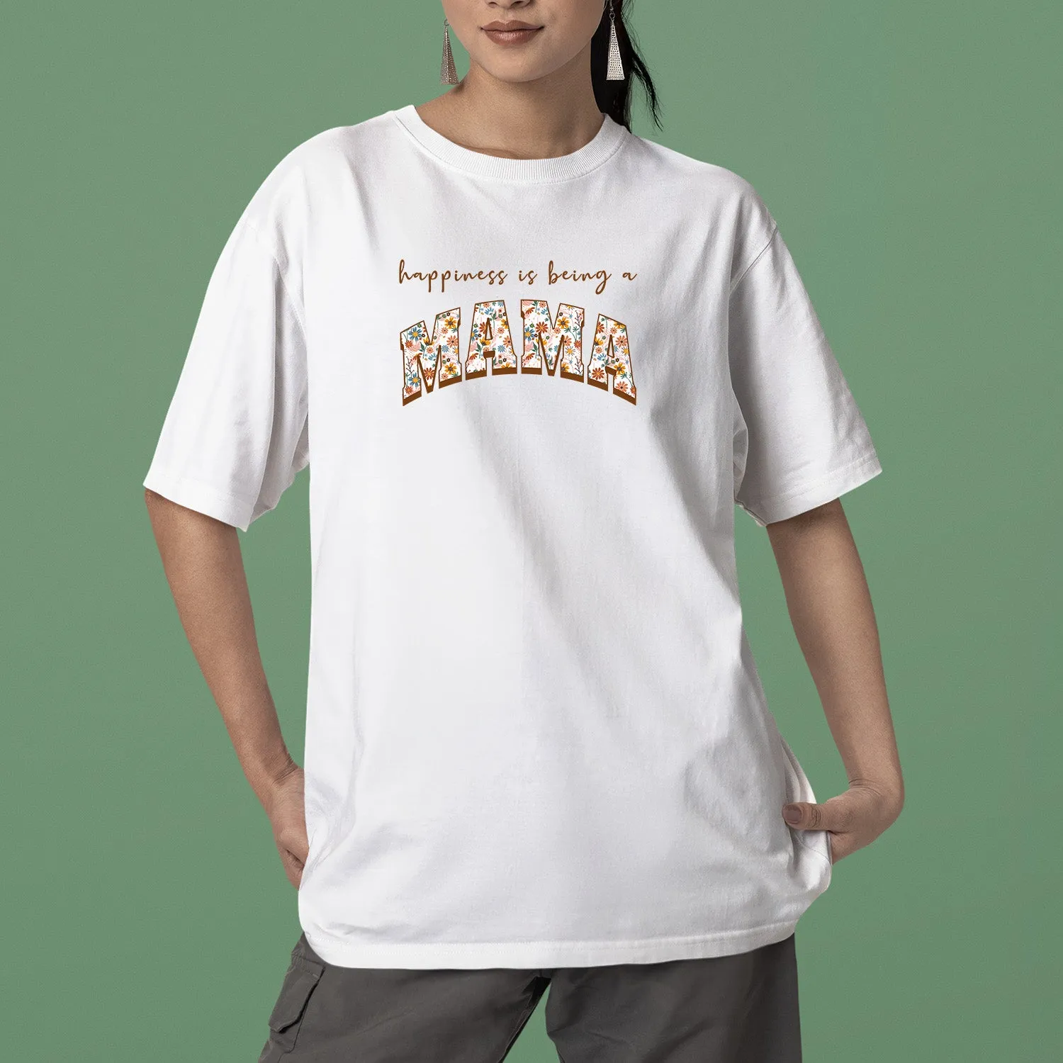 Happiness Being A Mama T-Shirt, Floral Mama Sweatshirt, Retro Mama Shirt, Custom Mothers Day Shirt, Mom Life Shirt, Mama Shirt, Mom Shirt, Mother's Day Gift, Happy Mother’s Day