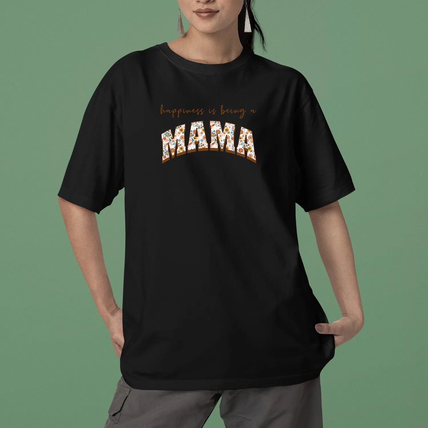 Happiness Being A Mama T-Shirt, Floral Mama Sweatshirt, Retro Mama Shirt, Custom Mothers Day Shirt, Mom Life Shirt, Mama Shirt, Mom Shirt, Mother's Day Gift, Happy Mother’s Day