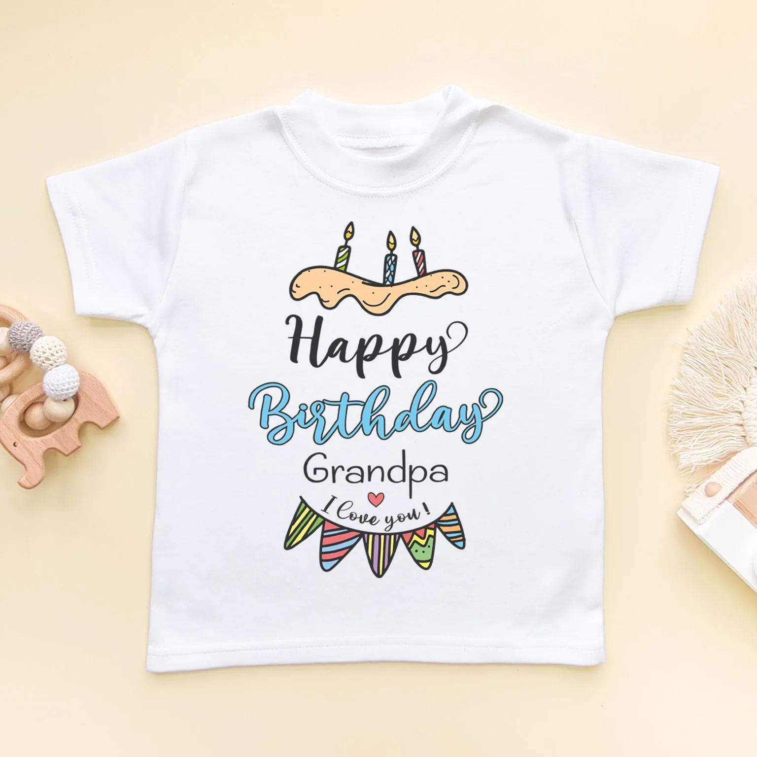 Happy Birthday Grandpa I Love You Toddler & Kids T Shirt