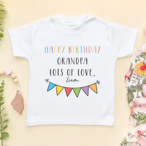 Happy Birthday Grandpa Personalised Toddler & Kids T Shirt