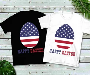 Happy Easter! | Flag T-Shirts,Easter Shirt Womens, Happy Easter T Shirt, Bunny Tshirt, Bunny Shirt, Bunny Ear Shirt, American Easter Egg
